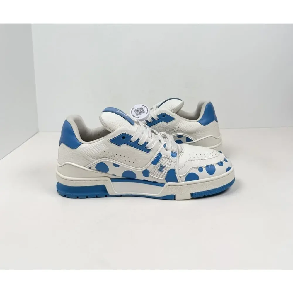 Size 6.5LV/7.5US - Louis Vuitton x Yayoi Kusama Trainer💙 RETAIL $1.4K! - Picture 6 of 10